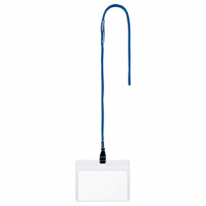 OR-424-B 吊下げ名札 チャックなし 青 50個セット 汎用品 (911-5404) 1セット=50個(10個×5パック)