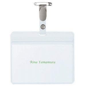 OR-8249 タッグ名札 チャック付 大 安全ピン・クリップ両用型 汎用品 (218-9088) 1パック=10個