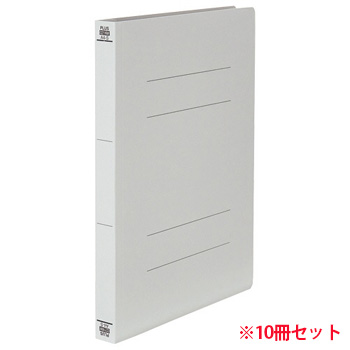 PLUS No.021NW-GY フラットファイル 厚とじ300 樹脂製とじ具 A4タテ 背幅28mm グレー