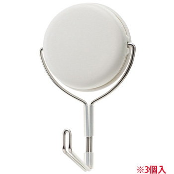 TMGF-5W3 強力マグネットフック 5KG ホワイト 汎用品 (315-3680) 1パック=3個