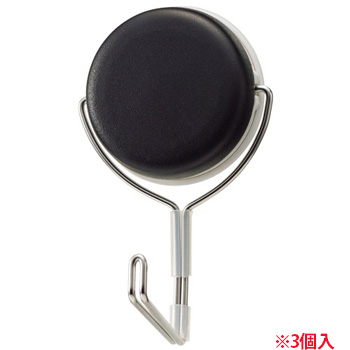 TMGF-5B3 強力マグネットフック 5KG ブラック 汎用品 (315-3697) 1パック=3個