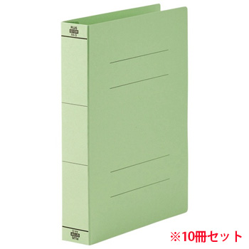 PLUS No.021SW-GR フラットファイル 厚とじ500 樹脂製とじ具 A4タテ 背幅53mm グリーン