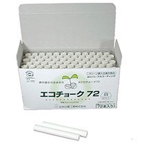 日本白墨 ECO-1 エコチョーク72 白 (517-4324) 1箱＝72本