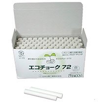 日本白墨 ECO-1 エコチョーク72 白 (517-4324) 1箱=72本