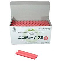 日本白墨 ECO-2 エコチョーク72 赤 (517-4331) 1箱=72本