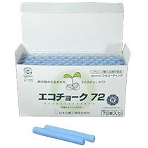 日本白墨 ECO-3 エコチョーク72 青 (517-4355) 1箱=72本