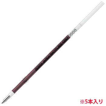 ゼブラ P-BIO-RCEK7-R5 油性ボールペン替芯 バイオチューブCEK-0.7芯 5本パック 赤