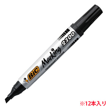 BIC PM2300-BLK1P 油性マーカー パーマネントマーカーECO2300 12本セット 黒