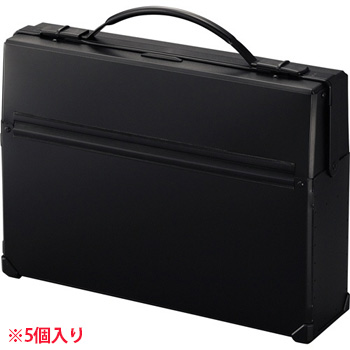 LIHIT A-662-24 ダレスバッグ A4 収納幅80mm 5個セット 黒