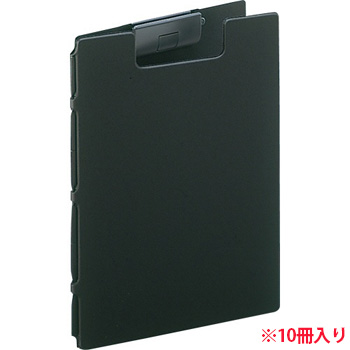 LIHIT F-2660-24 クリップファイル 捺印対応 A4 10冊セット 黒
