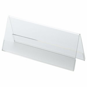CREWS CRV791110 アクリル製カード立て V型 小 150×60mm (914-8844) 1セット=10個