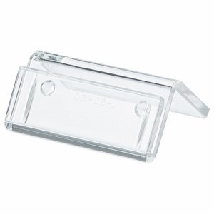 共栄プラスチック L-30-1 豆カード立 W30×H15mm 透明 (212-6786) 1パック=10個