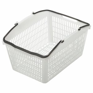 スーパーメイト PB-16NG ショッピングバスケット 16L シロ /グレー (611-1779)
