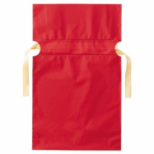 店研創意 7646-90510 ストア・エキスプレス 梨地リボン付ギフトバッグ レッド 17CM (317-8500) 1パック