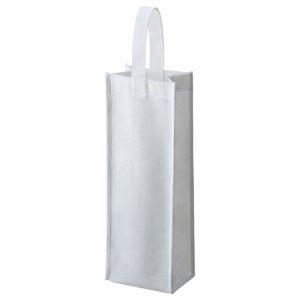 ORFB-1W-W 不織布ワイン袋 ヨコ130×タテ370×マチ幅85mm ホワイト 汎用品 (814-4775) 1パック=1