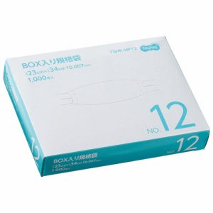 TSHK-HP12 BOX入り規格袋 半透明 NO.12 0.007×230×340mm 汎用品 (312-4606) 1箱=1