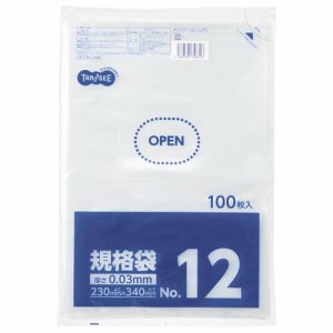 LTR12-TSHK 規格袋 12号 0.03×230×340mm 汎用品 (317-8685) 1パック=100枚