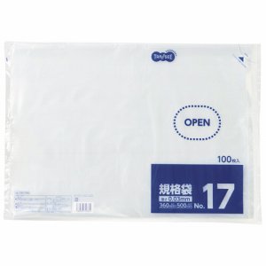 LTR17-TSHK 規格袋 17号 0.03×360×500mm 汎用品 (317-8739) 1パック=100枚