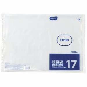 LTR17-TSHK 規格袋 17号 0.03×360×500mm 汎用品 (317-8739) 1パック＝100枚