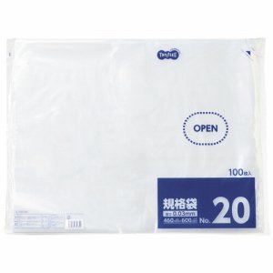 LTR20-TSHK 規格袋 20号 0.03×460×600mm 汎用品 (317-8760) 1パック＝100枚