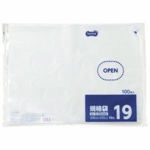 LTR19-TSHK 規格袋 19号 0.03×400×550mm 1セット1000枚 汎用品 (910-6145) 1セット＝