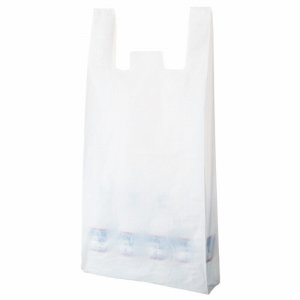 TSHK-MW011 乳白レジ袋 80号 ヨコ370×タテ800×マチ幅180mm 汎用品 (015-3371) 1パック=10