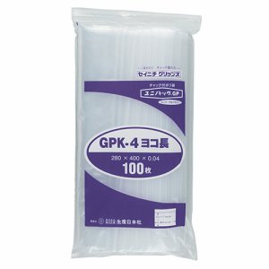 セイニチ GPK-4ヨコナガ ユニパックGP ヨコ長タイプ ヨコ400×タテ280×厚み0.04mm (216-2883) 1パ