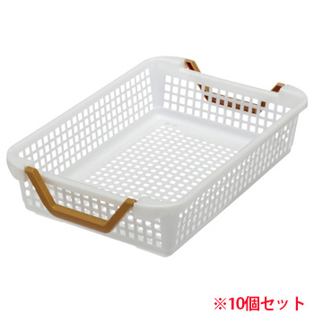 山田化学 NO.340 スタックバスケット ナチュラル (914-9337) 1セット=10個