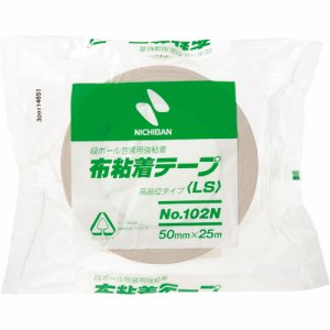 ニチバン 102N7-50 布粘着テープ 50mm×25M 黄土 (918-4992) 1セット＝30巻