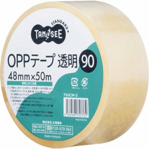 TSOCM-3 OPPテープ 透明 48mm×50m 90μM 50巻セット 汎用品 (767-0688) 1セット=50巻