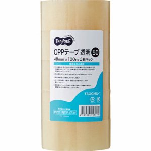 TSOCMS-1 OPPテープ 透明 48mm×100m 50μm 50巻セット 汎用品 (767-0695) 1セット＝50巻