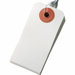 今村紙工 TH-6 耐水紙 針金荷札 6号 30×60mm (463-6559) 1パック=100枚