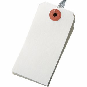今村紙工 TH-4 耐水紙 針金荷札 4号 45×90mm (463-6566) 1パック=100枚