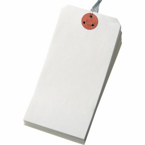 今村紙工 TH-2 耐水紙 針金荷札 2号 60×120mm (463-6573) 1パック=100枚
