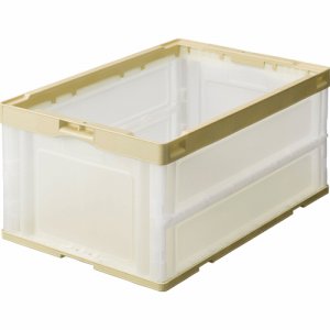 GP-OC40-T 折りたたみコンテナ 40L アイボリー／透明 汎用品 (162-5259)