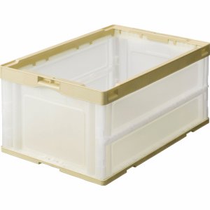 GP-OC75-T 折りたたみコンテナ 75L アイボリー/透明 汎用品 (162-5303)