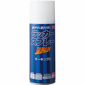 ニッペホームプロダクツ 01 ラッカースプレー JAPAN 300ML /本 ホワイト (760-6892) 1セット＝12本