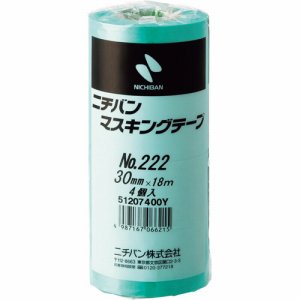 ニチバン 222H-30 マスキングテープ 30mm×18M (568-2357) 1パック＝4巻
