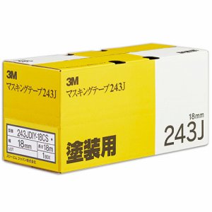 3M 243JDIY-18CS スコッチ マスキングテープ 243J 塗装用 18mm×18M (262-7131) 1セット＝