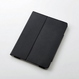 ELECOM TB-A179PLFBK 9.7インチIPAD 2017年モデル用ソフトレザーカバー 2アングル ブラック (24