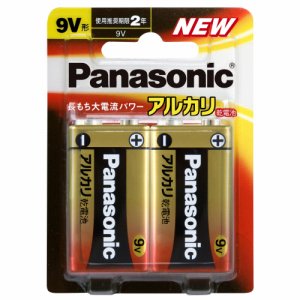PANASONIC 6LR61XJ/2B アルカリ乾電池 (365-2138) 1パック=2本