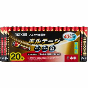 MAXELL LR03(T) 20P アルカリ乾電池 ボルテージ 単4形 (266-6167) 1パック=20本