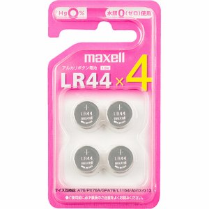 MAXELL LR44 4BS アルカリボタン電池 1.5V