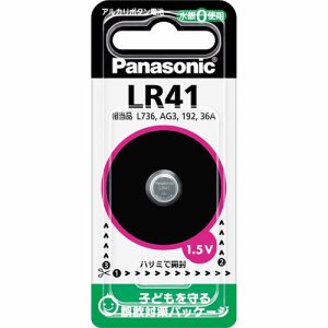 PANASONIC LR41P アルカリボタン電池 1.5V (067-7783)