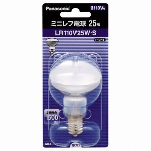 PANASONIC LR110V25WS ミニレフ電球 25W形 E17口金 ホワイト (960-3882) 1セット=5個