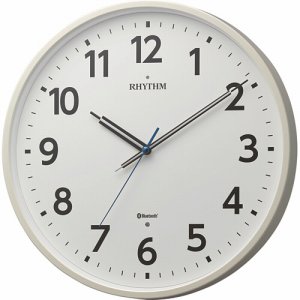 リズム時計 8MYA41SR03 BLUETOOTH搭載クロック シェアウェーブM41 白 (369-2734)