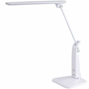スワン電器 DS-501WH LEDデスクライト スタンド式 14W 1350LX ホワイト (563-0686)
