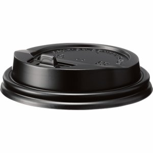 アートナップ 73090117 厚紙カップ280ML用スナップリッド ブラック (068-9153) 1パック=50個