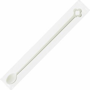 サンナップ MD-100PWH マドラースプーン 袋入 130mm ホワイト (068-9184) 1パック=100本