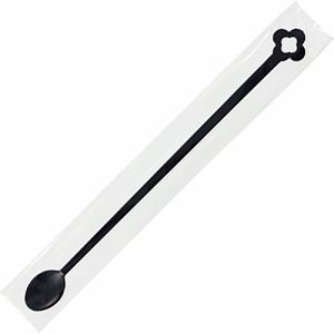 サンナップ MD-100PBK マドラースプーン 袋入 130mm ブラック (068-9191) 1パック=100本